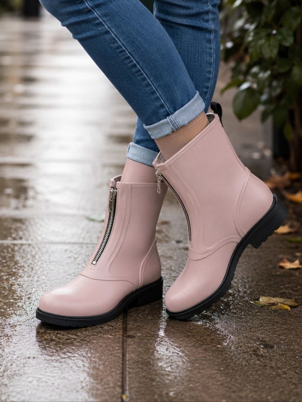 Frye Storm Zipper Rain Boots Size 9